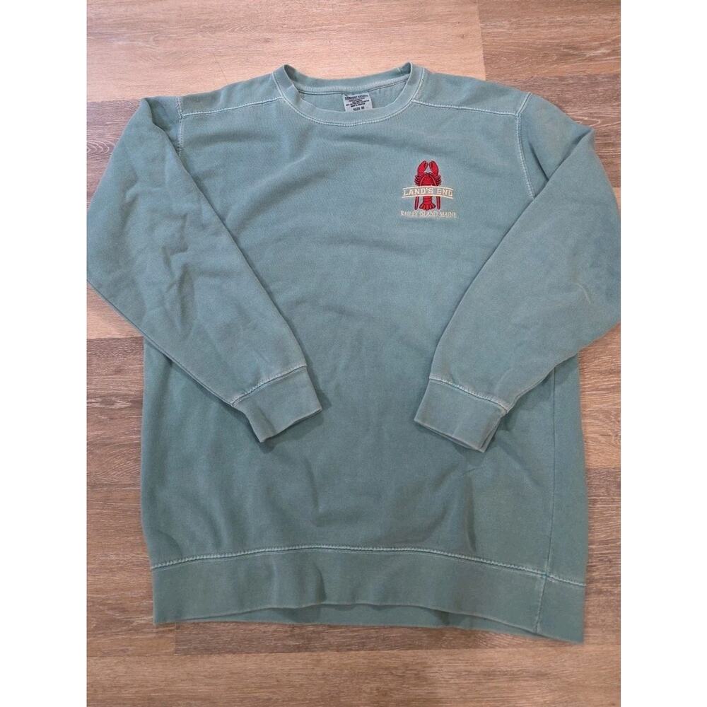 Custom Colors Green Bailey Island Maine Sweatshirt Lobster Embroidered M